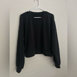 Lululemon Perfectly Oversized Cropped Crew *Softstreme
Black